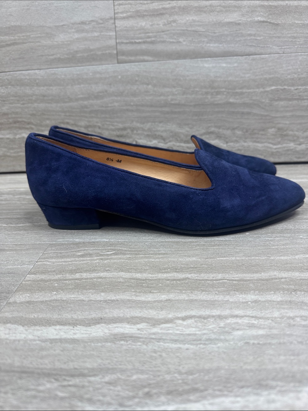 Sesto Meucci Navy Suede Slip-On Loafers Womens Size 8.5 - Picture 10 of 10